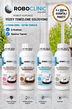 Dreame Robot Süpürgeler İle Uyumlu Deterjan Solüsyonu ( Yüzey Temizliyecisi ) 500 ml 4 Adet