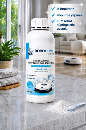Roborock Robot Süpürgeler İle Uyumlu Deterjan Solüsyonu (SABUN-PUDRA Yüzey Temizliyecisi ) 500 ml 2 Adet