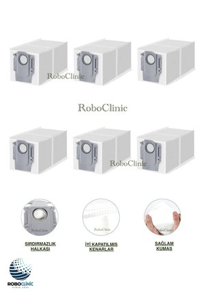 Roborock Saros 20 Sonic Robot Süpürge Uyumlu Yedek Toz Torbası 6 Parça