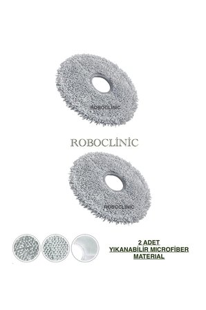 Roborock Saros 20 Robot Süpürge Uyumlu Microfiber Mop Paspas -2 Adet