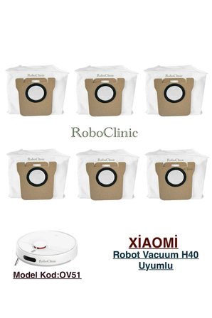 Xiaomi Mi Vacuum Mop H40 Robot Süpürge ile Uyumlu Yedek Toz Torba - 6 Parça