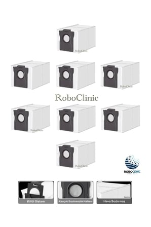 Dreame L40s Pro Ultra (RLL74CE) Robot Süpürge Uyumlu Yedek Toz Torbası -8 Parça