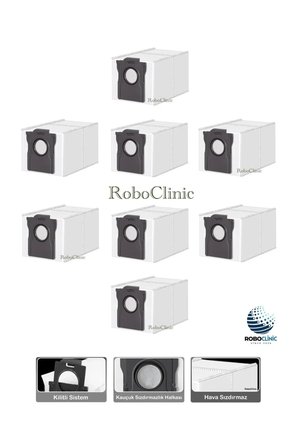 Dreame X50 Ultra Robot Süpürge Uyumlu Yedek Toz Torbası -8 Parça