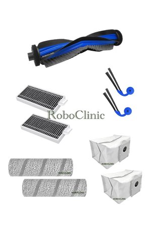 Ecovacs Deebot X9 Pro Omni Robot Süpürge Uyumlu Yedek Toz Torba, Fırça, Filtre, Rulo Mop -9 Parça