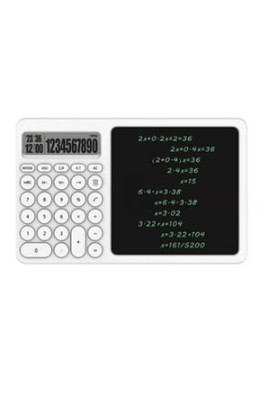 Çok Amaçlı Digital Hesap Makinesi Lcd Ekran Yazma Tableti Ofis Okul İ̇Çin Silinebilir El Yazısı Not Defteri
