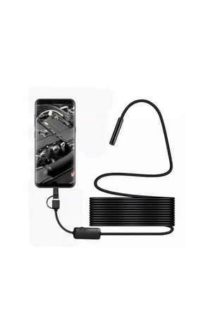 Endoskop Yılan Video Kamera Led’li 5 Metre 7 Mm Sert Kablo Yüksek Kaliteli Stereo