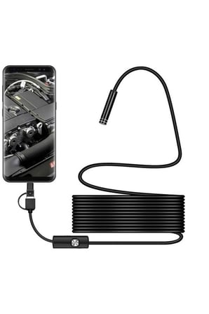 Endoskop 3 İn 1 Yılan Kamera Usb Micro Usb Type-c 20 Metre Sert Kablo