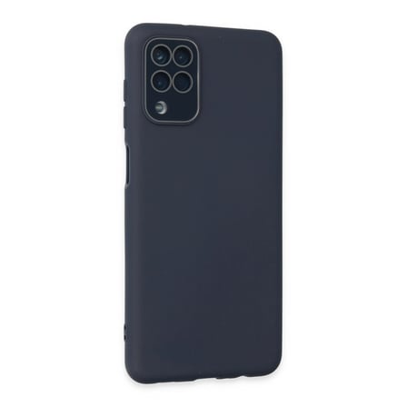 Samsung Galaxy A22 Kılıf Lansman Glass Kapak - Lacivert