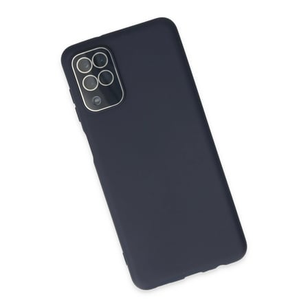 Samsung Galaxy A22 Kılıf Lansman Glass Kapak - Lacivert