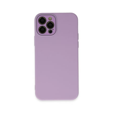 İphone 12 Pro Max Kılıf Lansman Glass Kapak - Lila