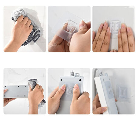 Geçmeli Klips Eşya Sabitleme Askısı 5 Set