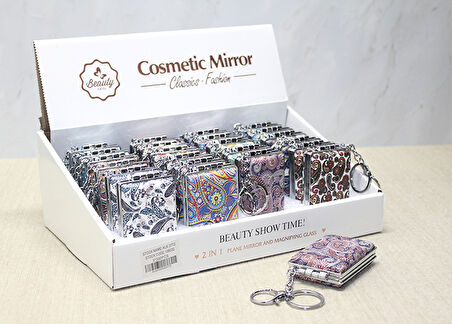 Taşlı El Aynası Anahtarlık Model 7