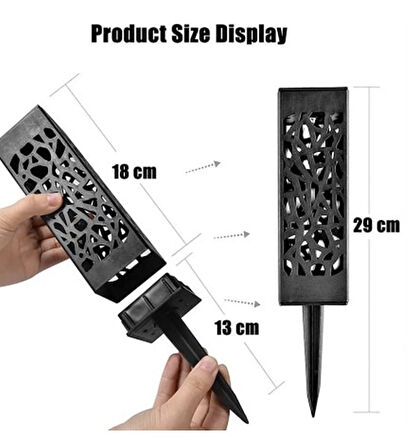 Dekoratif Solar Güneş Enerjili Bahçe Aydınlatması Yürüyüş Yolu Seti (6 Adet)