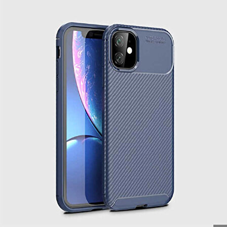 Apple iPhone 11 Uyumlu Kılıf Ultra Slim Fit Karbon Silikon