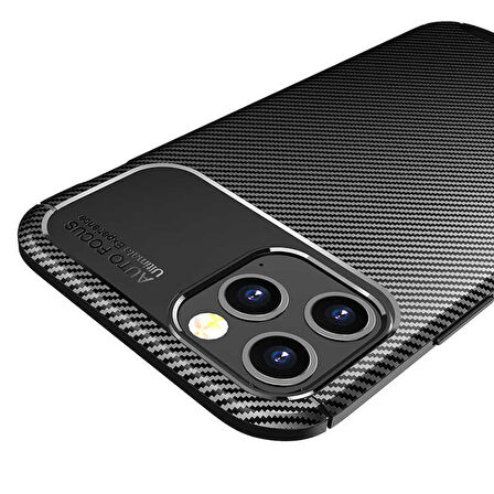 Apple iPhone 12 Pro Uyumlu Kılıf Ultra Slim Fit Karbon Silikon
