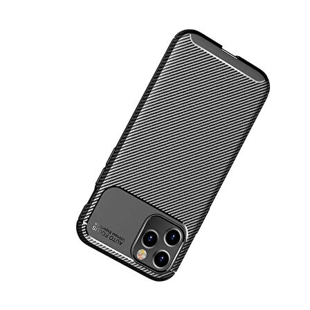 Apple iPhone 12 Pro Uyumlu Kılıf Ultra Slim Fit Karbon Silikon