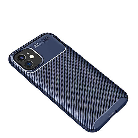 Apple iPhone 12 Uyumlu Kılıf Ultra Slim Fit Karbon Silikon