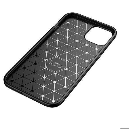 Apple iPhone 13 Mini Uyumlu Kılıf Ultra Slim Fit Karbon Silikon