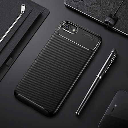 Apple iPhone 6s Uyumlu Kılıf Ultra Slim Fit Karbon Silikon