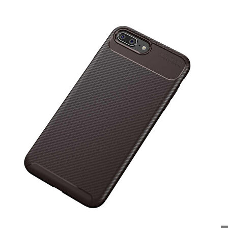 Apple iPhone 7 Plus Uyumlu Kılıf Ultra Slim Fit Karbon Silikon