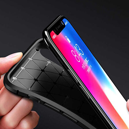 Apple iPhone XR Uyumlu Kılıf Ultra Slim Fit Karbon Silikon