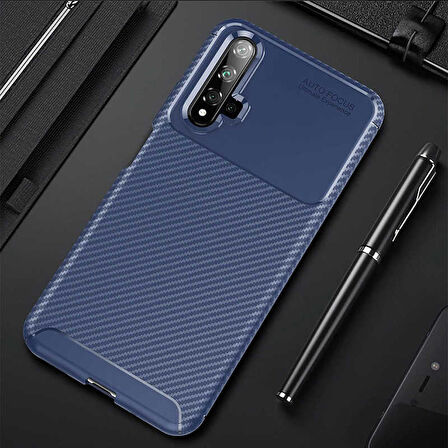 Huawei Honor 20 Uyumlu Kılıf Ultra Slim Fit Karbon Silikon