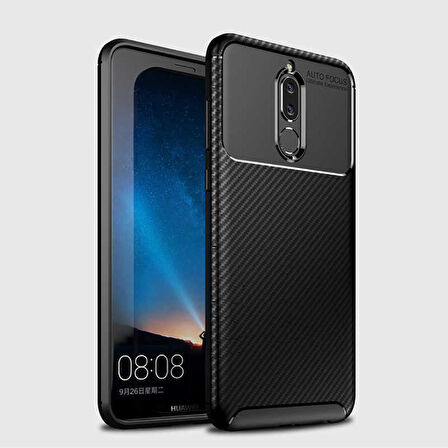 Huawei Mate 10 Lite Uyumlu Kılıf Ultra Slim Fit Karbon Silikon