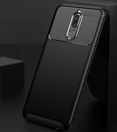 Huawei Mate 10 Lite Uyumlu Kılıf Ultra Slim Fit Karbon Silikon