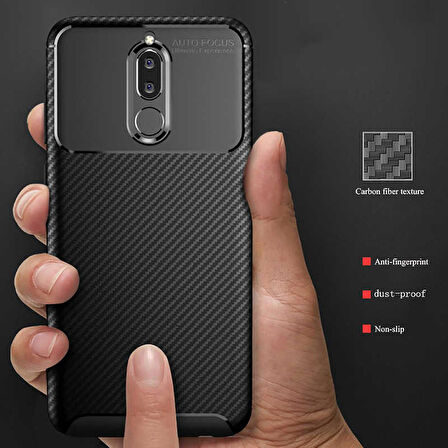 Huawei Mate 10 Lite Uyumlu Kılıf Ultra Slim Fit Karbon Silikon