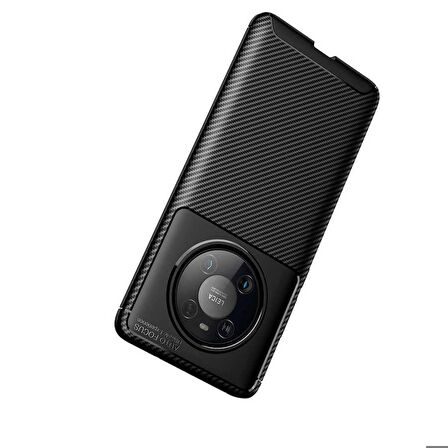 Huawei Mate 40 Pro Uyumlu Kılıf Ultra Slim Fit Karbon Silikon