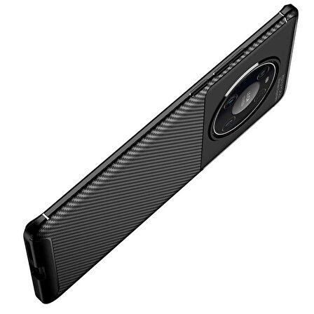 Huawei Mate 40 Pro Uyumlu Kılıf Ultra Slim Fit Karbon Silikon