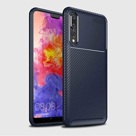 Huawei P20 Pro Uyumlu Kılıf Ultra Slim Fit Karbon Silikon