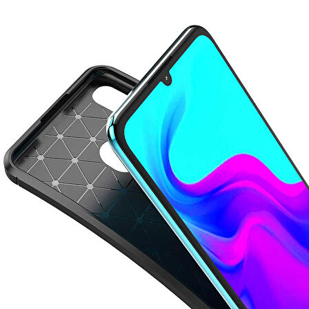Huawei P30 Lite Uyumlu Kılıf Ultra Slim Fit Karbon Silikon