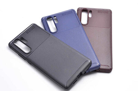 Huawei P30 Pro Uyumlu Kılıf Ultra Slim Fit Karbon Silikon