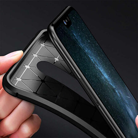 Nokia 5.1 Plus Uyumlu Kılıf Ultra Slim Fit Karbon Silikon