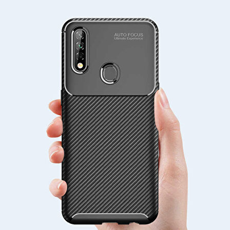 Oppo A31 Uyumlu Kılıf Ultra Slim Fit Karbon Silikon