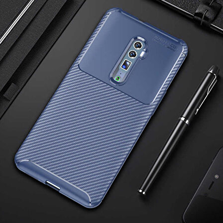 Oppo Reno 10X Zoom Uyumlu Kılıf Ultra Slim Fit Karbon Silikon