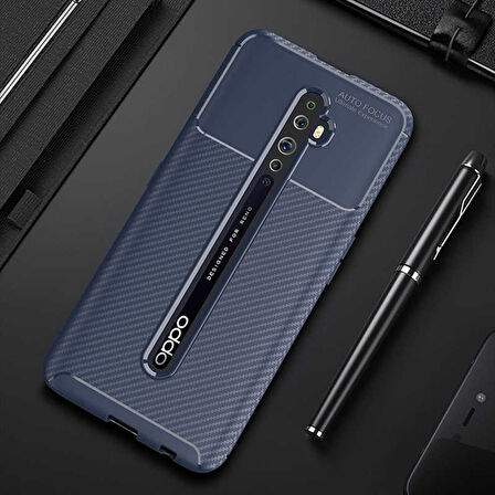 Oppo Reno 2Z Uyumlu Kılıf Ultra Slim Fit Karbon Silikon