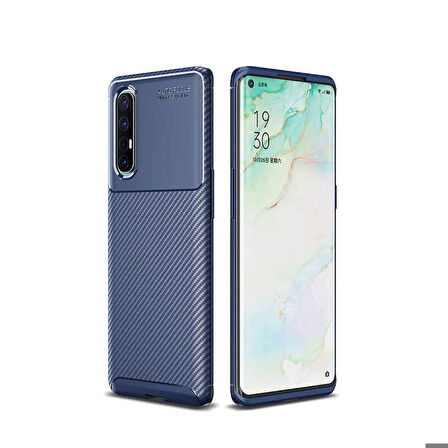 Oppo Reno 3 Pro 5G Uyumlu Kılıf Ultra Slim Fit Karbon Silikon