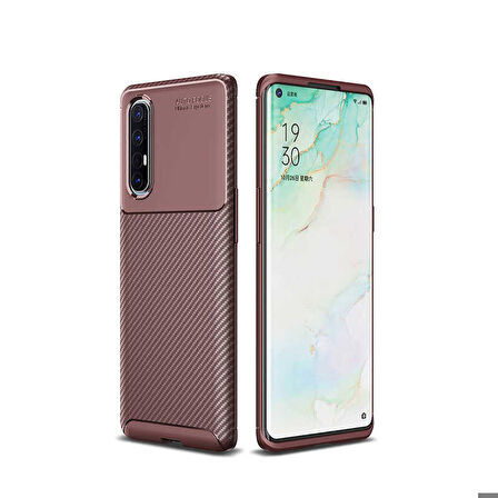 Oppo Reno 3 Pro 5G Uyumlu Kılıf Ultra Slim Fit Karbon Silikon