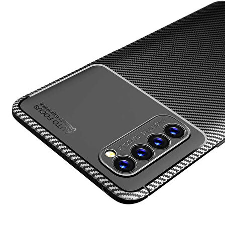 Oppo Reno 4 Pro 4G Uyumlu Kılıf Ultra Slim Fit Karbon Silikon