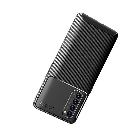 Oppo Reno 4 Pro 4G Uyumlu Kılıf Ultra Slim Fit Karbon Silikon
