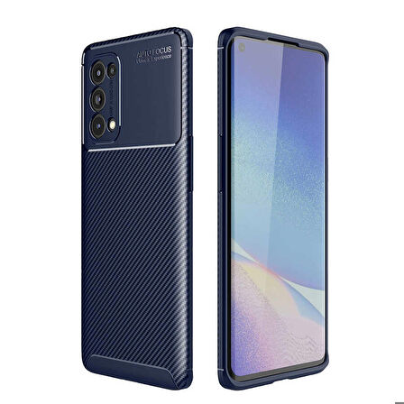 Oppo Reno 5 5G Uyumlu Kılıf Ultra Slim Fit Karbon Silikon