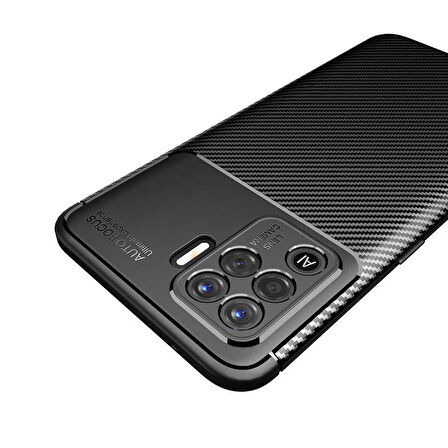 Oppo Reno 5 Lite Uyumlu Kılıf Ultra Slim Fit Karbon Silikon