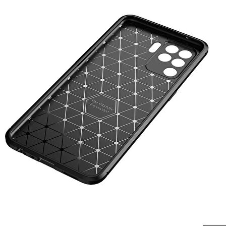 Oppo Reno 5 Lite Uyumlu Kılıf Ultra Slim Fit Karbon Silikon
