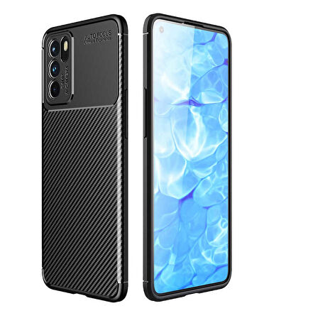 Oppo Reno 6 4G Uyumlu Kılıf Ultra Slim Fit Karbon Silikon