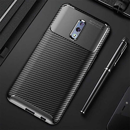 Oppo Reno Uyumlu Kılıf Ultra Slim Fit Karbon Silikon