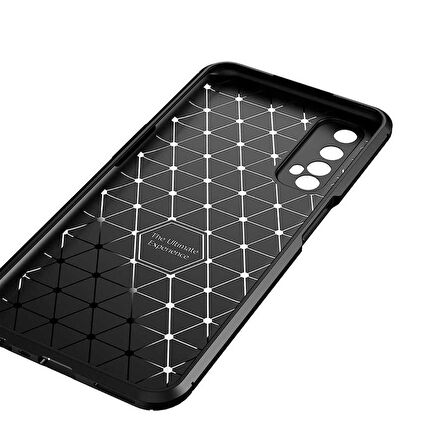 Realme 7 Uyumlu Kılıf Ultra Slim Fit Karbon Silikon