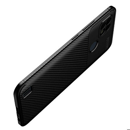 Realme C21 Uyumlu Kılıf Ultra Slim Fit Karbon Silikon