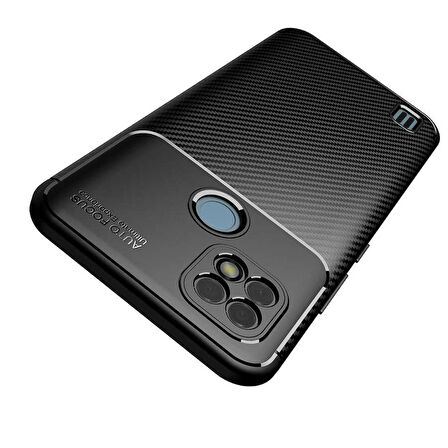 Realme C25 Uyumlu Kılıf Ultra Slim Fit Karbon Silikon